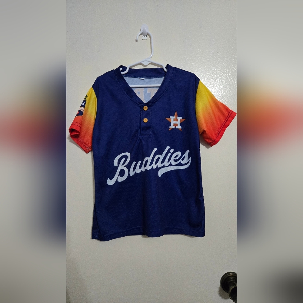 Kids HOUSTON ASTROS Baseball Jersey - Blue and Multicolor